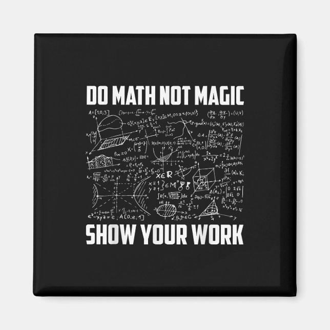Imán Haz Matemáticas No Magia Divertido Profesor De Mat (Frente)