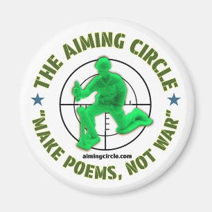 Imán "Haz poemas, no guerra"