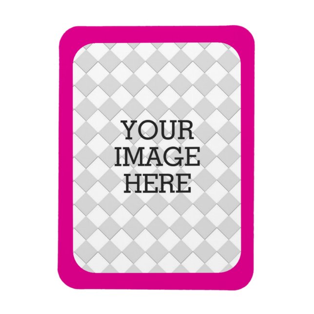 Imán Haz Tu Propia Pantalla De Fotografía Rosa Fuchsia  (Vertical)