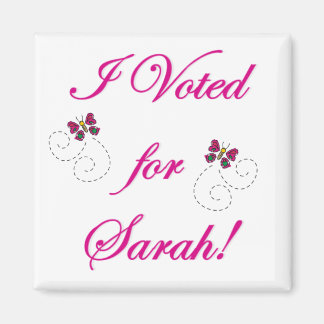 Imán ¡He votado por Sarah!