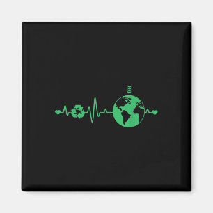 Imán Heart Beat recicla el Día de la Tierra Reciclando 