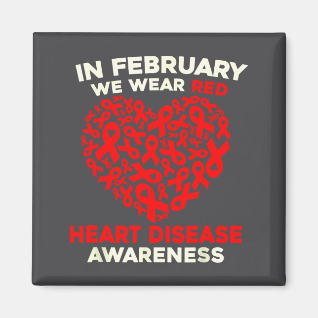 Imán Heart Disease Awareness Go Red In February Health  (Frente)