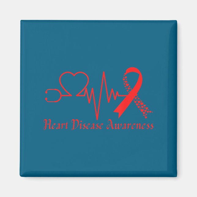 Imán Heart Disease Awareness Go Red In February Health  (Frente)