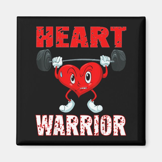 Imán Heart Disease Awareness Heart Warrior Wear Red Hea (Frente)