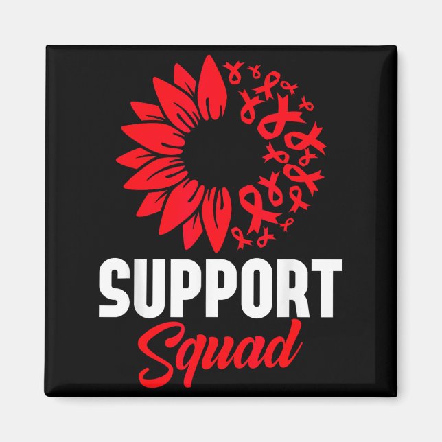 Imán Heart Disease Awareness Support Squad Stroke Blood (Frente)