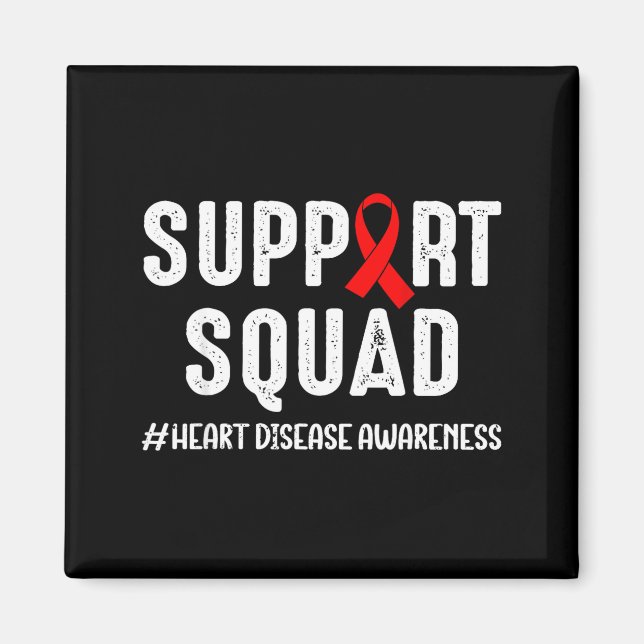 Imán Heart Disease Warrior Support Squad Heart Disease  (Frente)