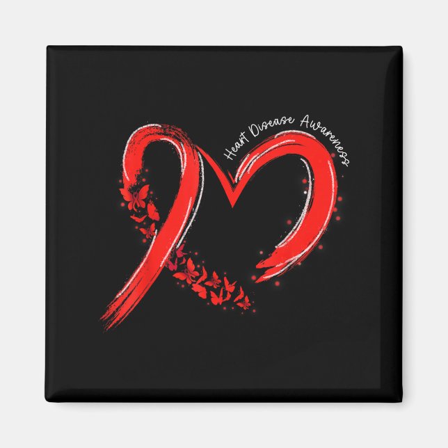 Imán Heart Health Heart Disease Awareness Chd Mens Wome (Frente)