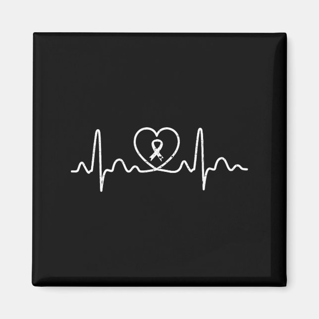 Imán Heart Health Heart Disease Awareness Heartbeat Chd (Frente)