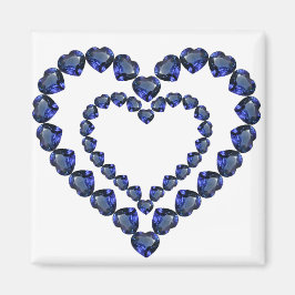 Imán Heart Sapphire Gemstone