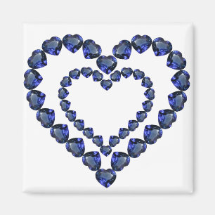 Imán Heart Sapphire Gemstone