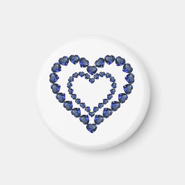 Imán Heart Sapphire Gemstone