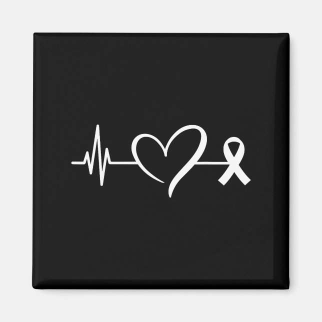 Imán Heart Warrior Heartbeat American Heart Disease Awa (Frente)