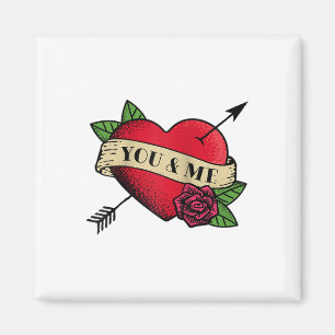 Imán Heart You And Me Tattoo Raglan Baseball Tee_1