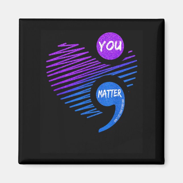 Imán Heart You Don't Let Story End Suicide Prevention  (Frente)