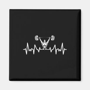 Imán Heartbeat Barbell Bodybuilding Halterofilia Gym W