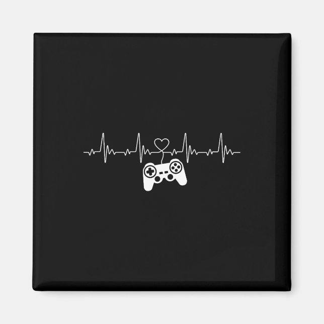 Imán Heartbeat Console Nerd Gaming Gadget Gamer  (Frente)