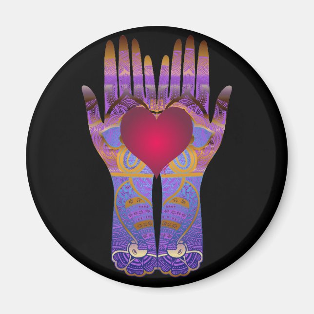 Imán Heaven Hands Dark Magnet (Frente)
