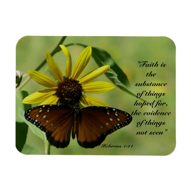 Imán Hebreos 11:1 mariposa (Horizontal)