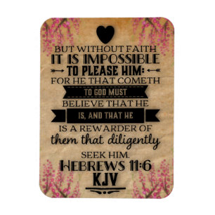 Imán Hebreos 11:6 KJV Versículo de la Biblia