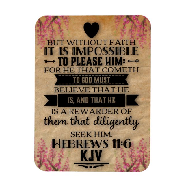 Imán Hebreos 11:6 KJV Versículo de la Biblia  (Vertical)