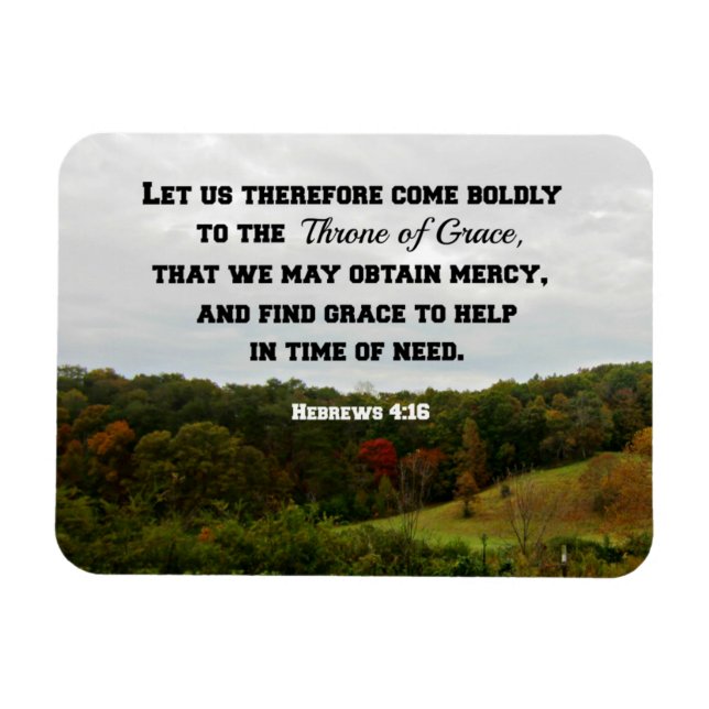 Imán Hebreos 4:16 Así que vengamos con audacia al (Horizontal)