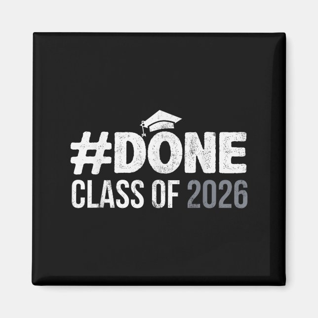 Imán #hecho clase de 2026 graduado mayor 2026 graduació (Frente)