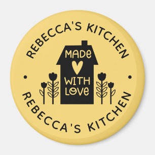 Imán Hecho con amor Cocina amarilla
