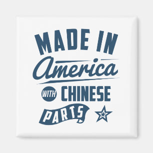 Imán Hecho en América con las piezas chinas