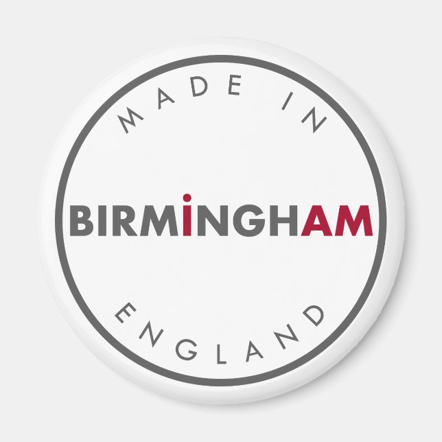 Imán Hecho en Birmingham Maget (Frente)