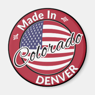 Imán Hecho en Denver Colorado, Bandera de los Estados U