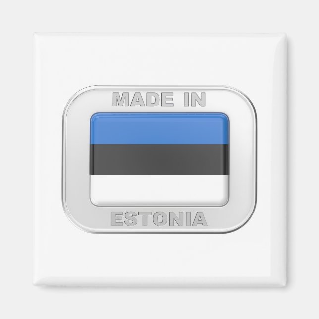 Imán Hecho en Estonia (Frente)