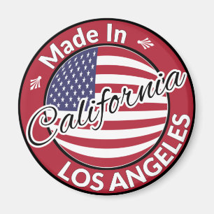 Imán Hecho en Los Ángeles California, tira la bandera