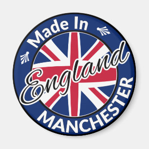 Imán Hecho en Manchester Inglaterra Bandera de Jack Uni