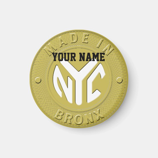 Imán Hecho en Nueva York Bronx (Frente)