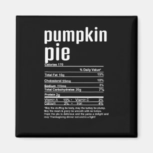 Imán Hechos nutricionales de la tarta de calabaza de Ac