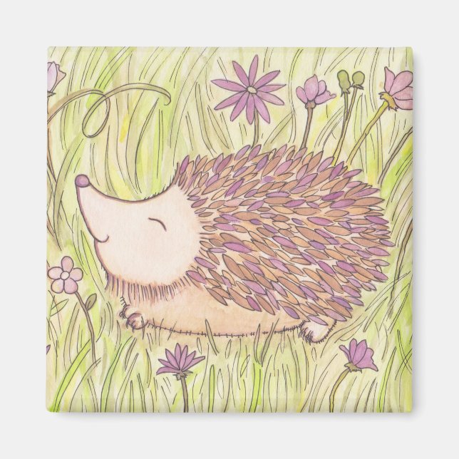 Imán Hedgehog de la primavera animada (Frente)