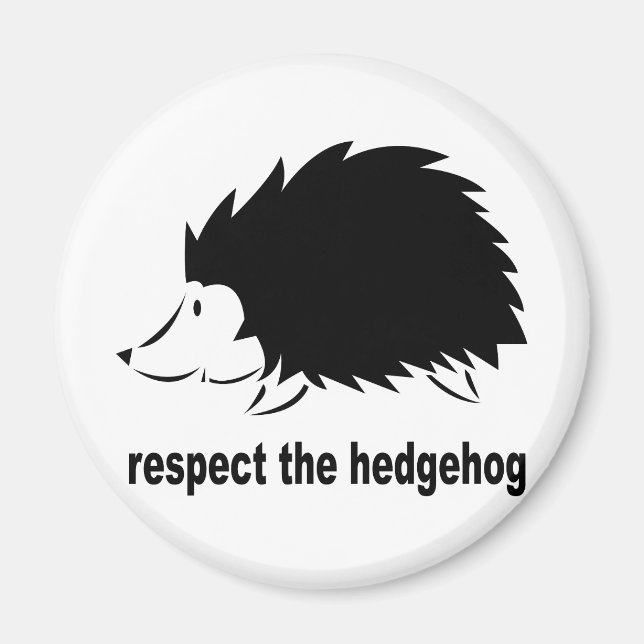 Imán Hedgehog - Respeto al erizo (Frente)
