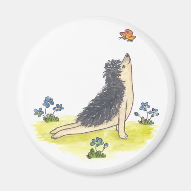 Imán Hedgehog Upward Facturando Perro (Frente)