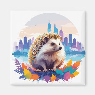 Imán Hedgehog Vector Arte Animal En La Naturaleza Majes