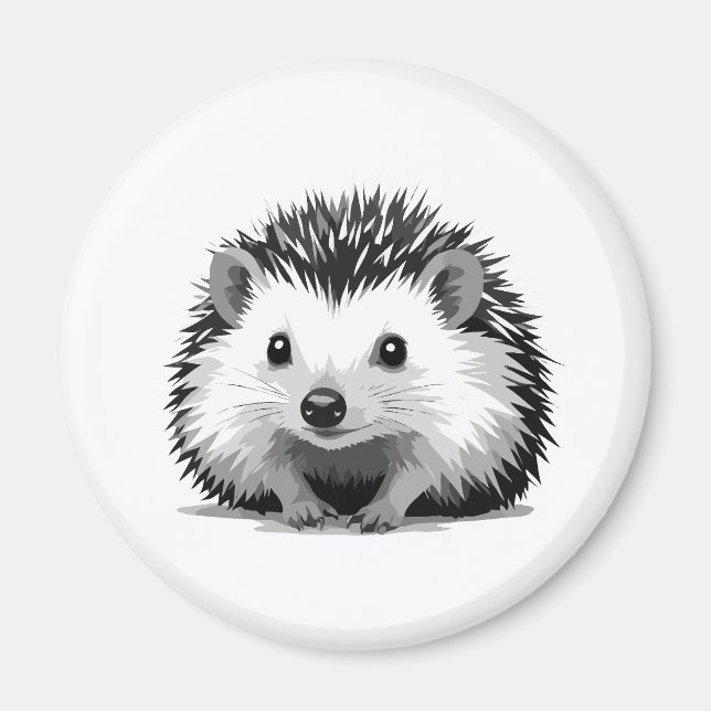 Imán Hedgehog Vector Retrato de Arte Gráfico Espíritu A (Frente)