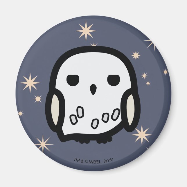 Imán Hedwig Cartoon Character Art (Frente)