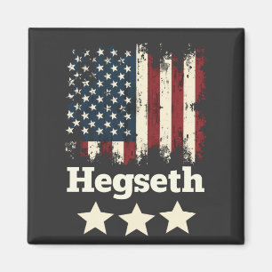 Imán Hegseth Trump Administración Bandera Americana