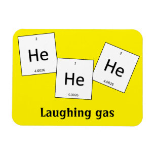 Imán Hehehe Helium Laughing Gas Elemento Pun Magnet