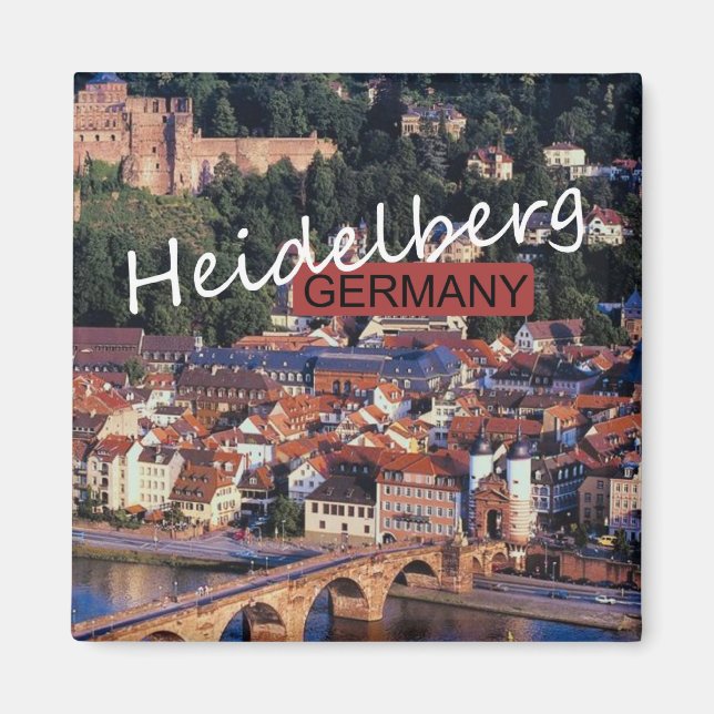 Imán Heidelberg Alemania Viaje Fotosouvenir Magnet (Frente)