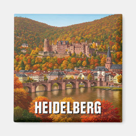 Imán Heidelberg Castle Alemania Autumn Travel