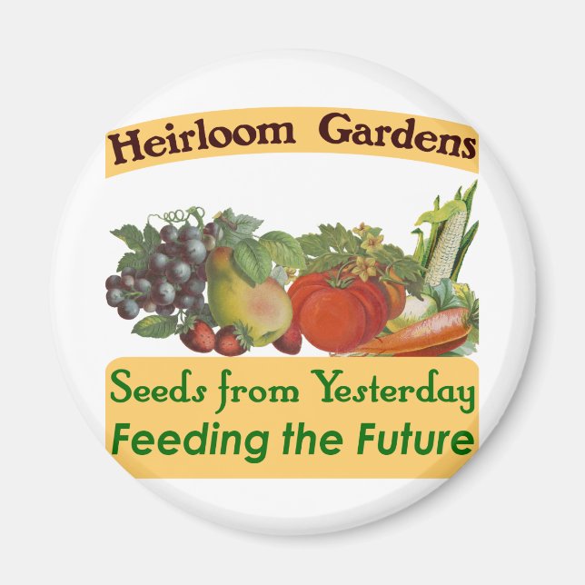 Imán Heirloom Gardens Green Saying (Frente)