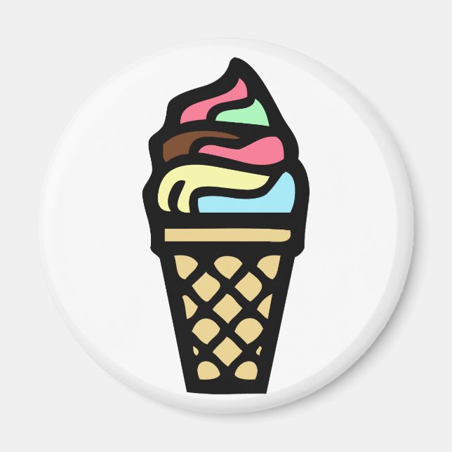 Imán Helado colorido (Frente)
