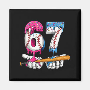 Imán Helado de béisbol 67 que gotea seis siete niños di