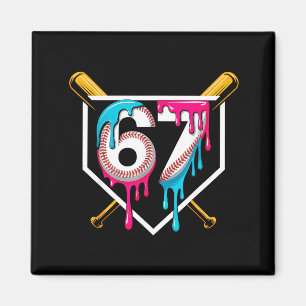Imán Helado De Béisbol Goteo Número 67 Jugador Cumpleañ