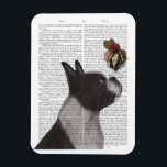 Imán Helado de Boston Terrier<br><div class="desc">Helado de Boston Terrier por FabFunky. Cuenta con un helado de equilibrio Boston Terrier en su nariz contra el fondo de una página de libros. | 191979D</div>